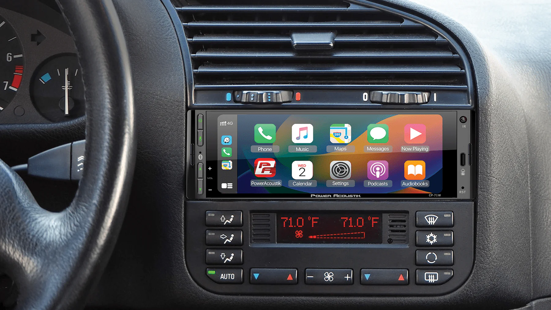 Power Acoustik CP-71 Apple CarPlay Only 6.5 Touchscreen Car Stereo, Single DIN (New)