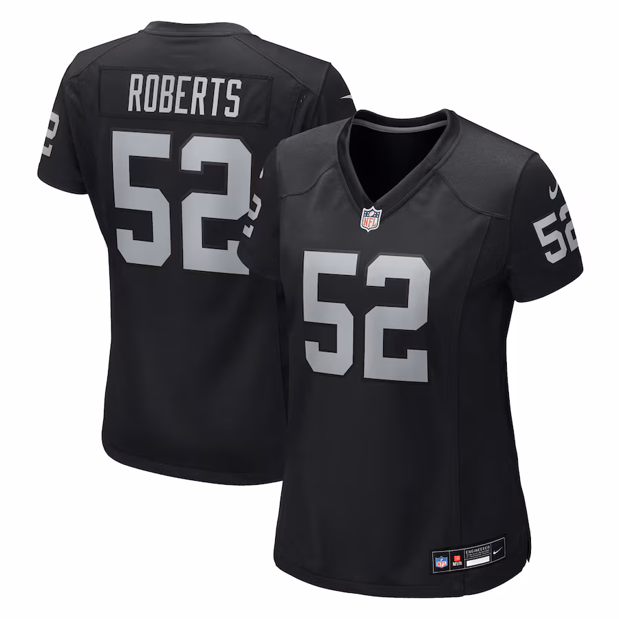Women's Las Vegas Raiders Elandon Roberts Nike Black Team Game Jersey