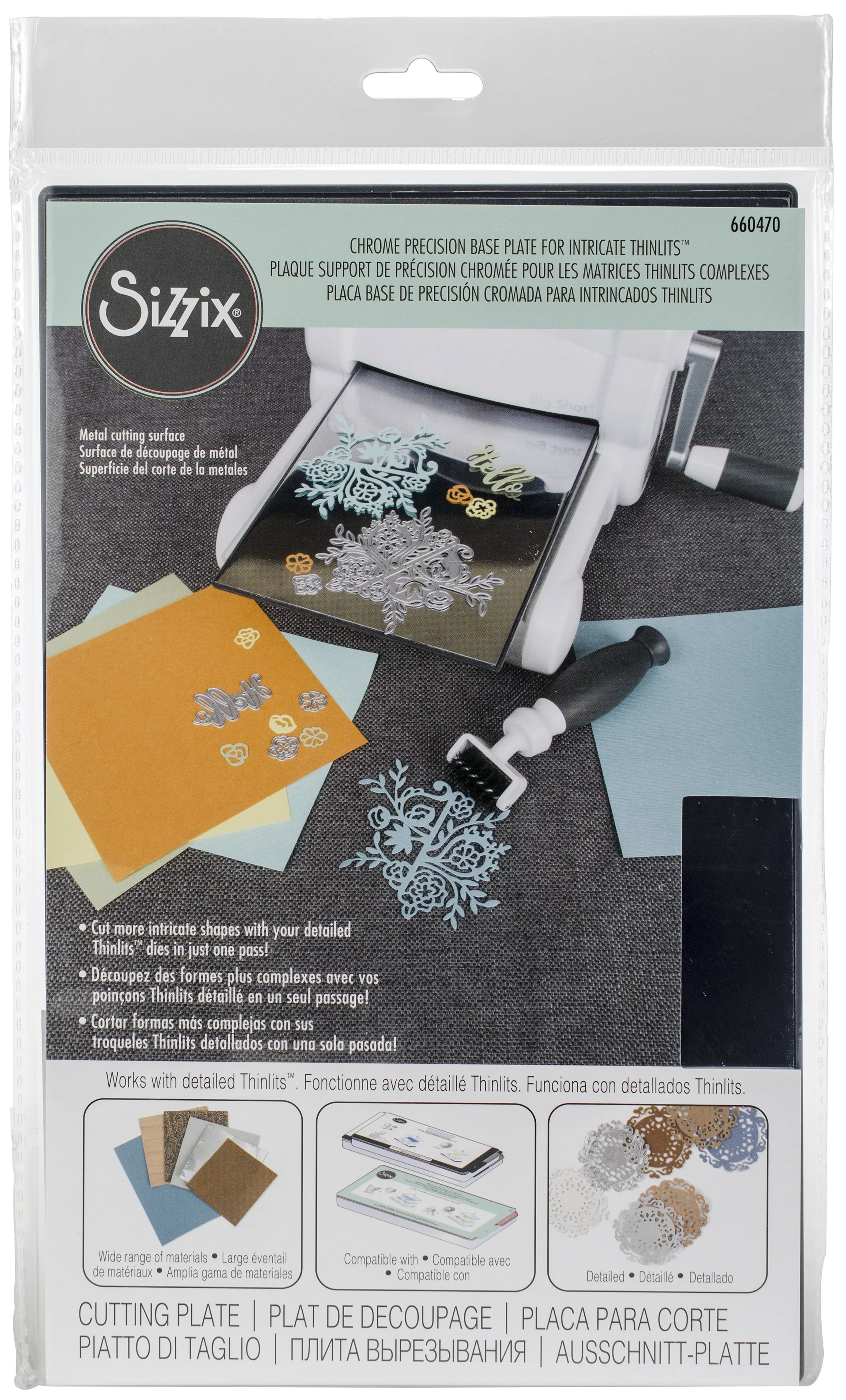 Sizzix Chrome Precision Base Plate For Intricate Thinlits- - Curated Treasures Market