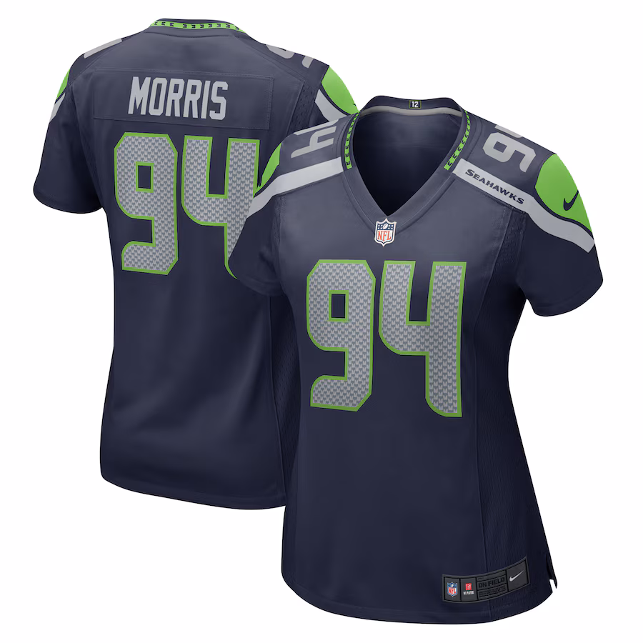 Women's Seattle Seahawks Mike Morris Nike College College Navy Team Game Jersey