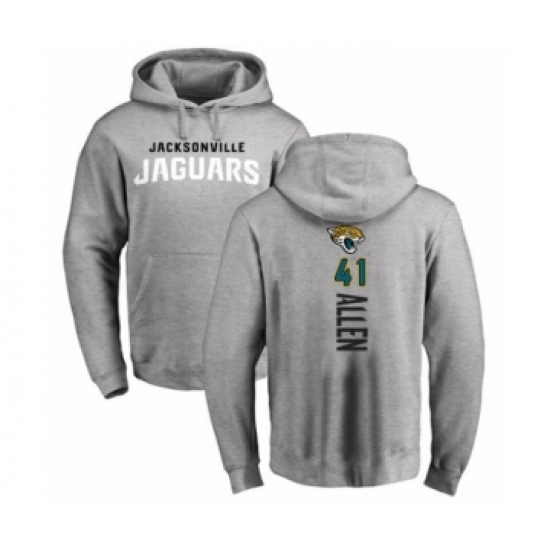 Football Jacksonville Jaguars #41 Josh Allen Ash Backer Pullover Hoodie