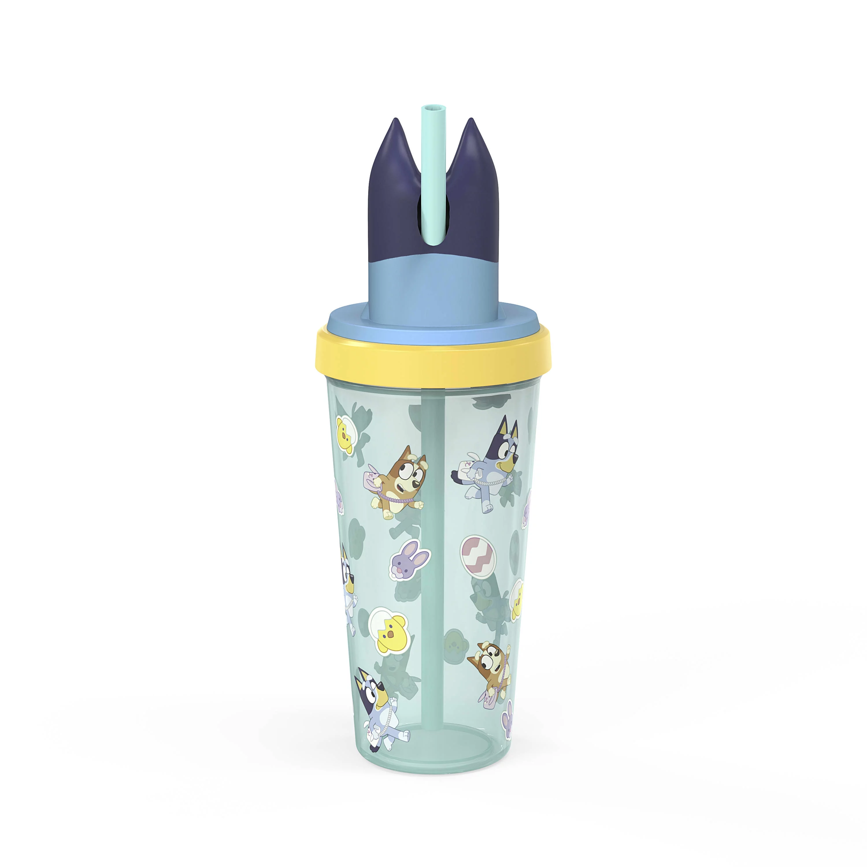 Bluey & Friends 18 oz. Plastic Tumbler with Straw and Sculpted Lid - Curated Treasures Market