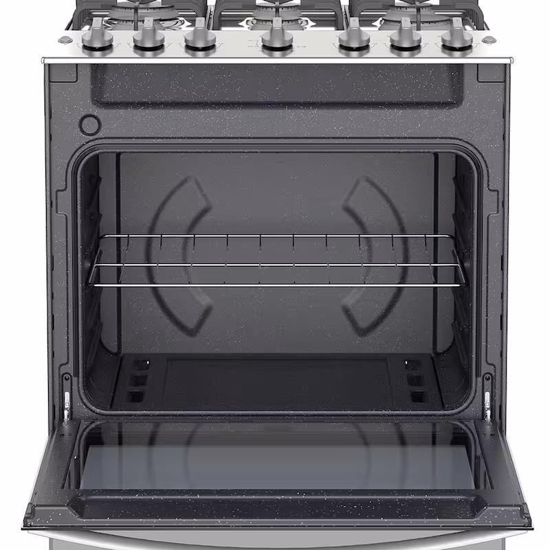 30 in. 6-Burners Freestanding Gas Range in Silver