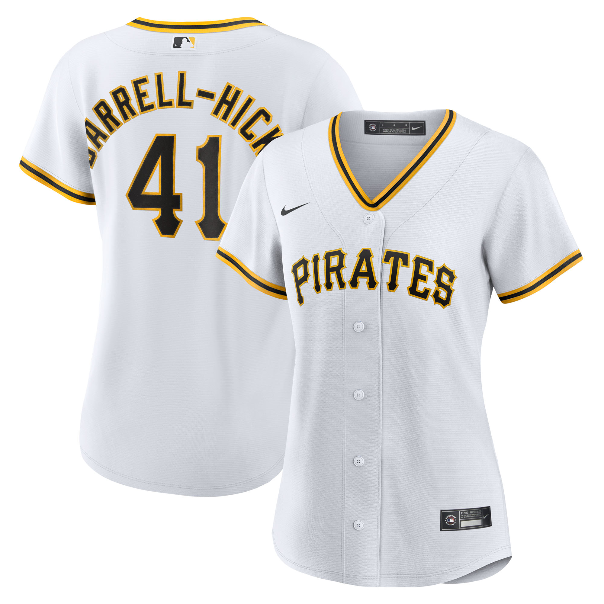 Women's Pittsburgh Pirates Michael Darrell-Hicks Nike White Home Replica Jersey