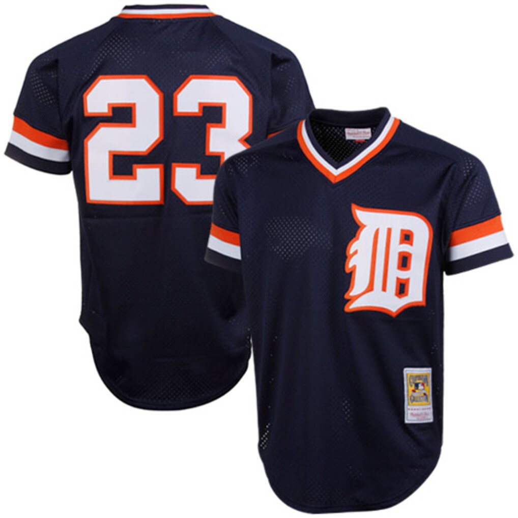Men's Detroit Tigers Kirk Gibson Mitchell & Ness Navy Authentic Batting Practice Jersey