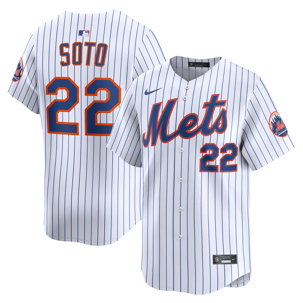 Men's New York Mets Juan Soto Nike White Home Limited Jersey
