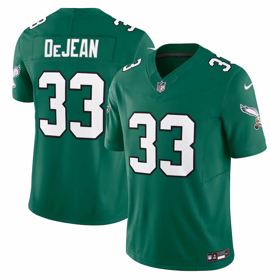 Men's Philadelphia Eagles Cooper DeJean Nike Kelly Green Alternate 2 Vapor F.U.S.E. Limited Jersey