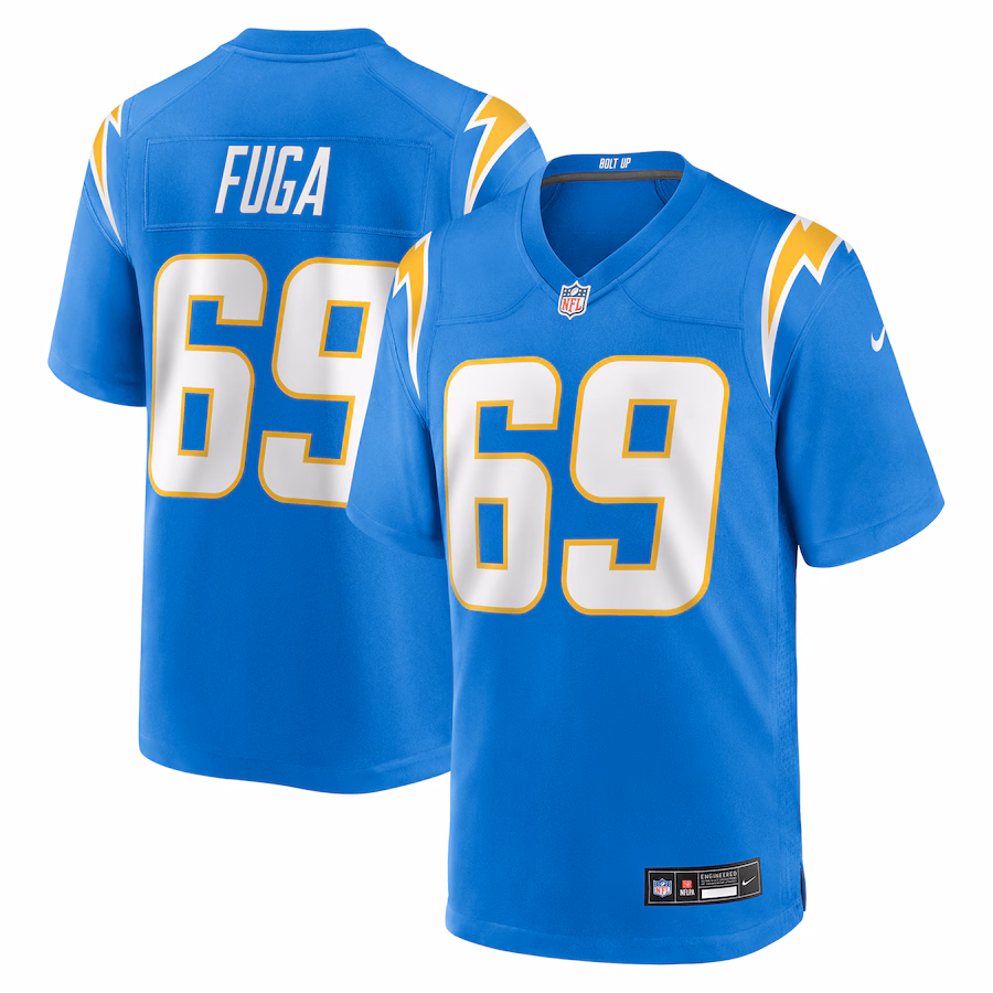 Men's Los Angeles Chargers Josh Fuga Nike Powder Blue Team Game Jersey