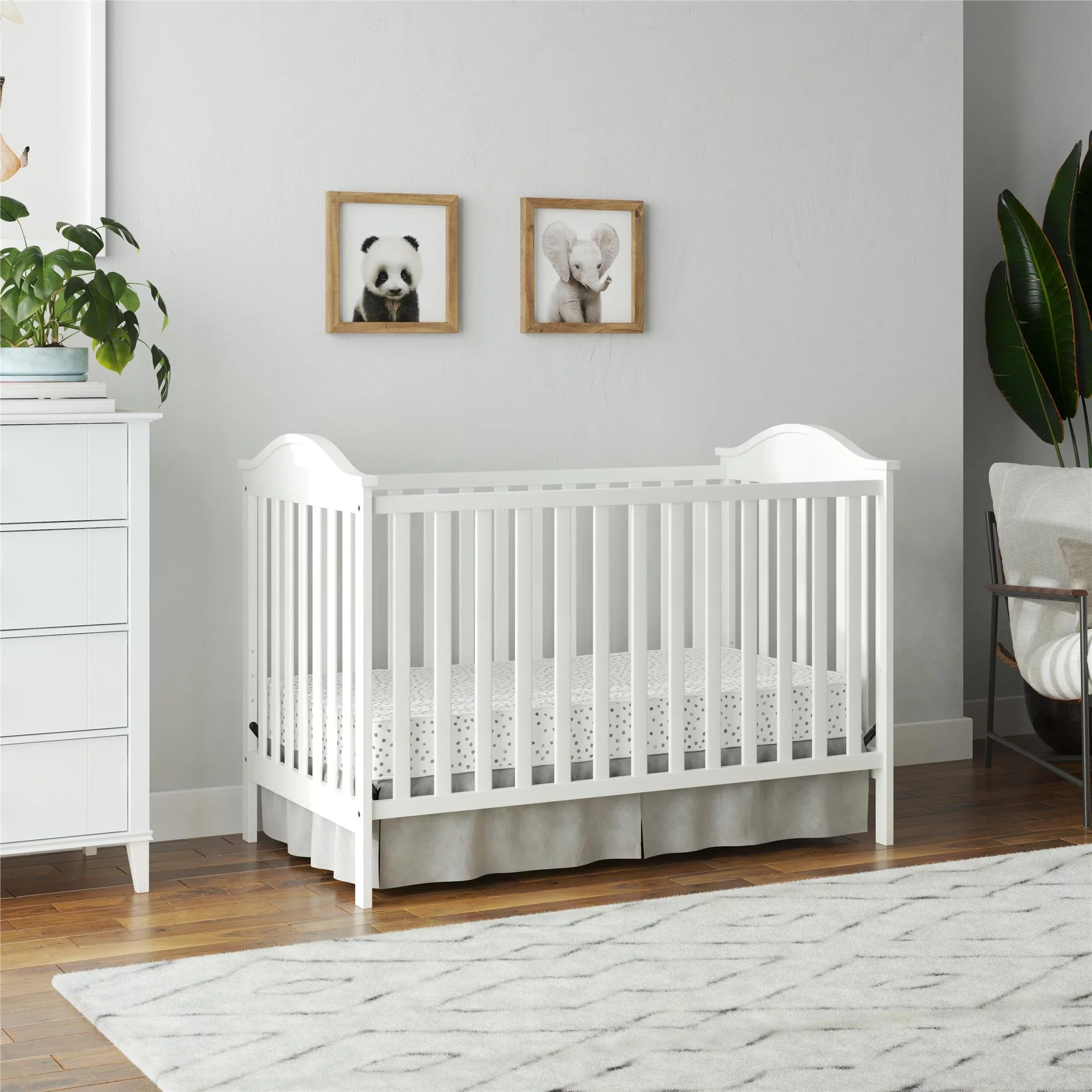Baby Relax Adele 3-in-1 Convertible Crib, White - Curated Treasures Market