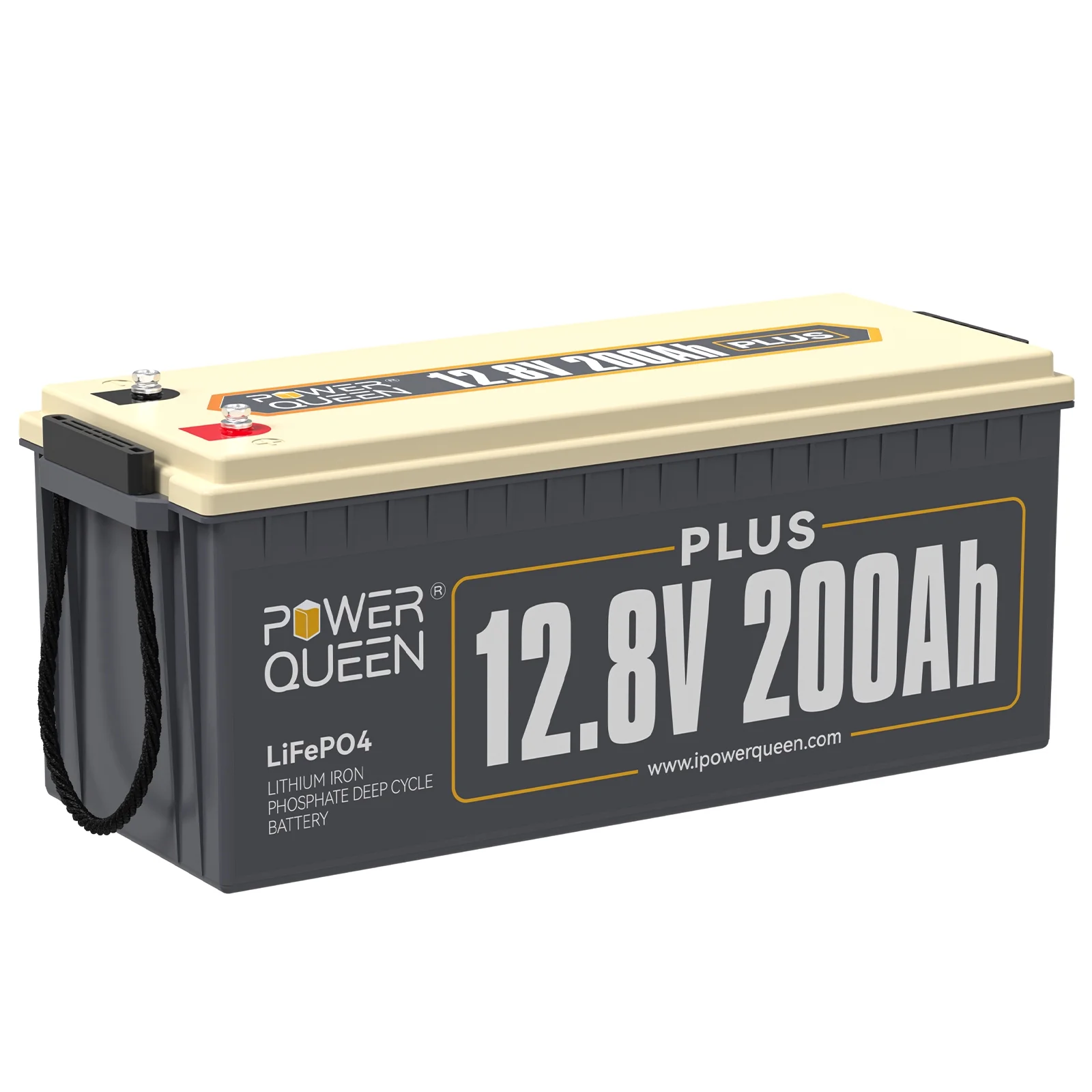 Power Queen 12V 200AH Plus LiFePO4 Deep Cycle Lithium Battery+Charger for RV Off-Grid Solar