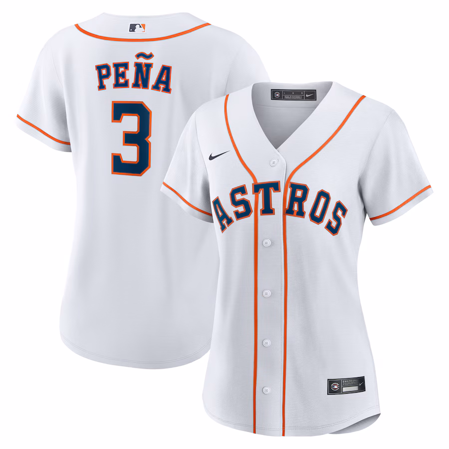 Women's Houston Astros Jeremy Peña Nike White Home Replica Jersey
