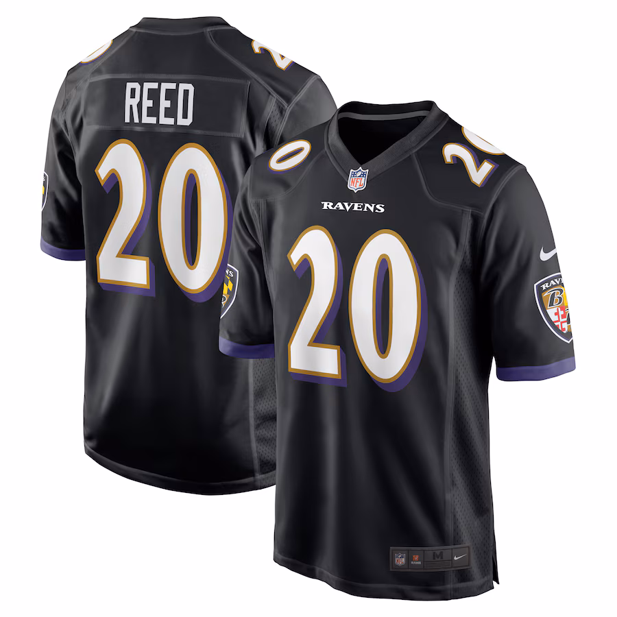 Men's Baltimore Ravens Ed Reed Nike Black Retired Player Alternate Game Jersey