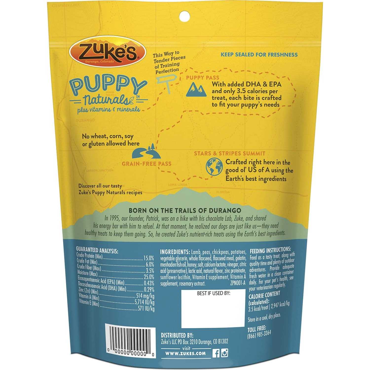 Zuke’s Puppy Naturals Chickpea Dog Treats