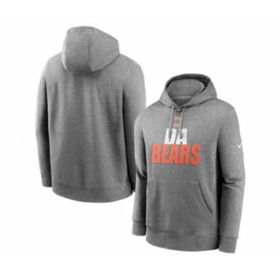 Men's Chicago Bears Heathered Gray Fan Gear Local Club Pullover Hoodie