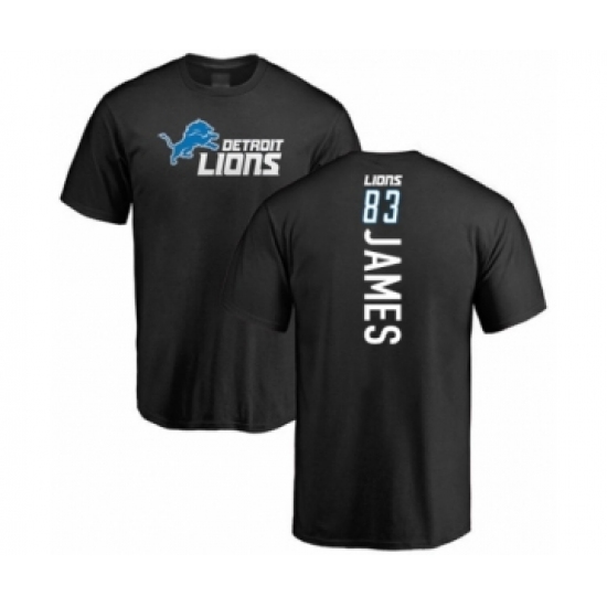 Football Detroit Lions #83 Jesse James Black Backer T-Shirt