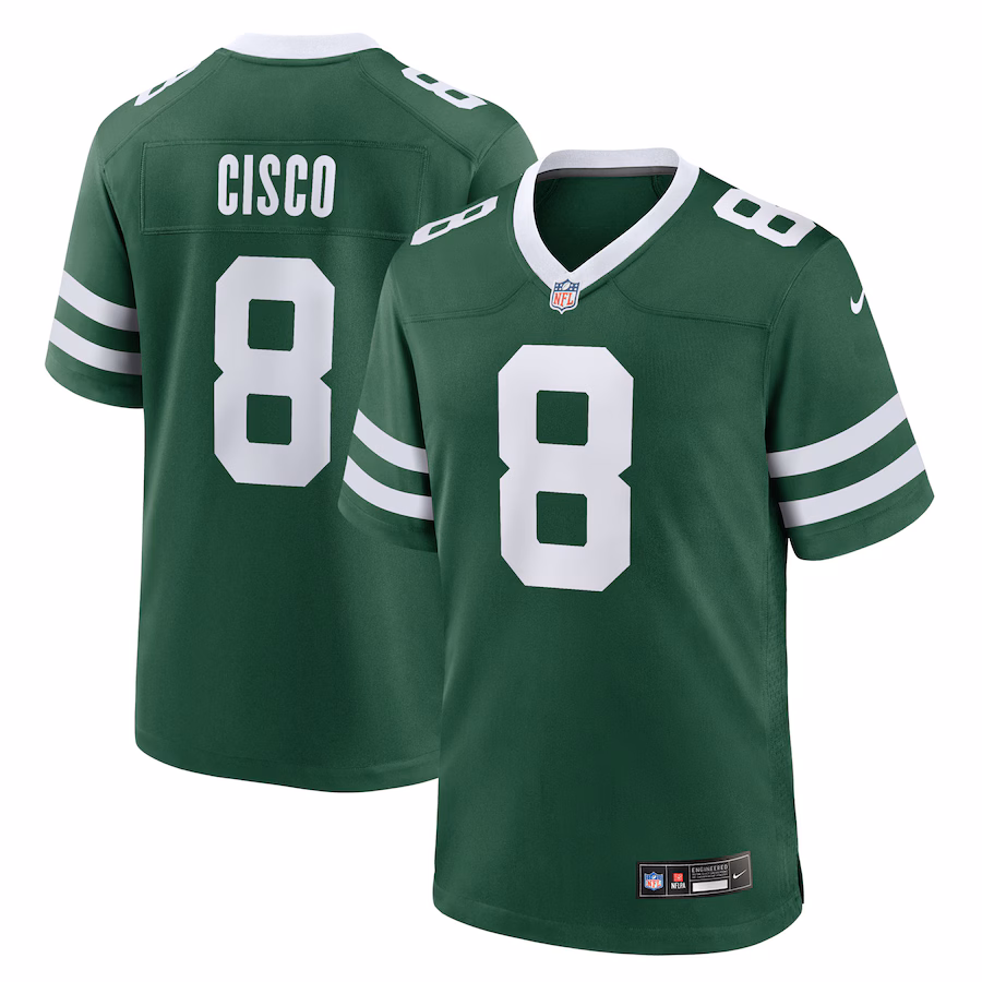 Men's New York Jets Andre Cisco Nike Legacy Green Team Game Jersey