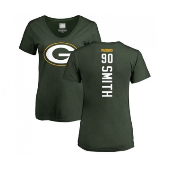Football Women's Green Bay Packers #90 Za'Darius Smith Green Backer T-Shirt