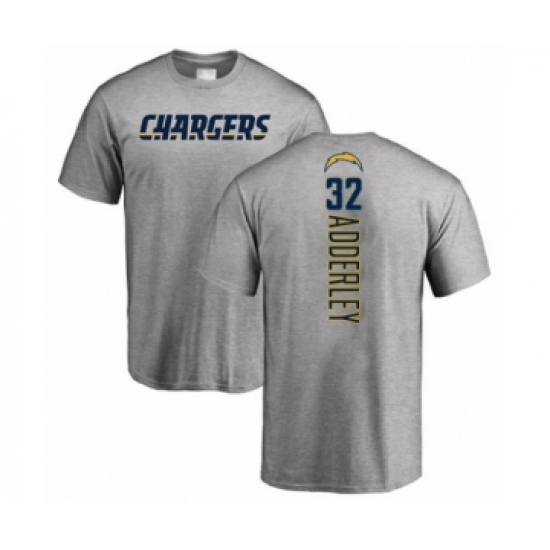 Football Los Angeles Chargers #32 Nasir Adderley Ash Backer T-Shirt