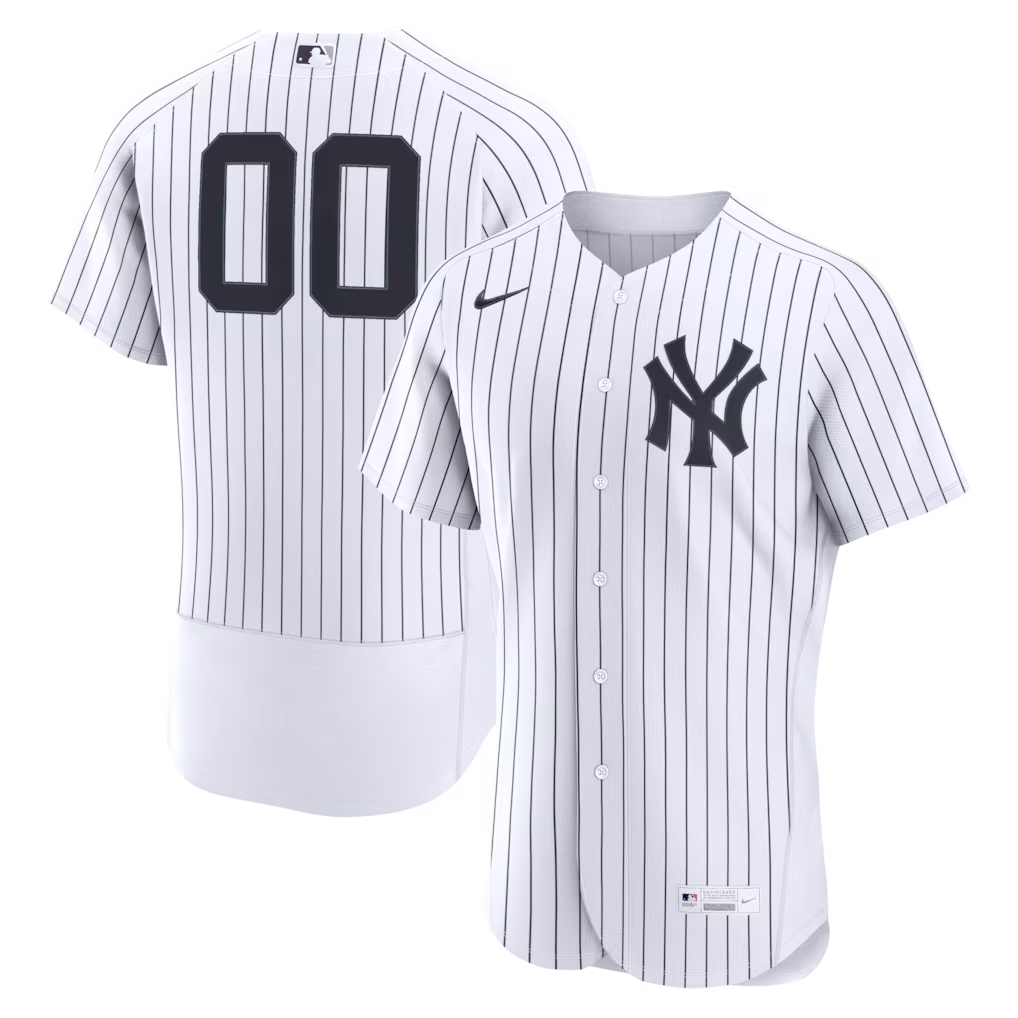 Men's New York Yankees Nike White Home Authentic Custom Jersey