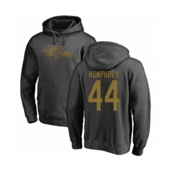 Football Baltimore Ravens #44 Marlon Humphrey Ash One Color Pullover Hoodie