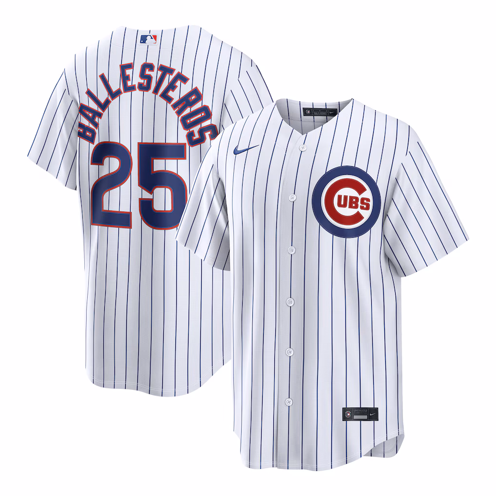 Men's Chicago Cubs Moisés Ballesteros Nike White Home Replica Jersey