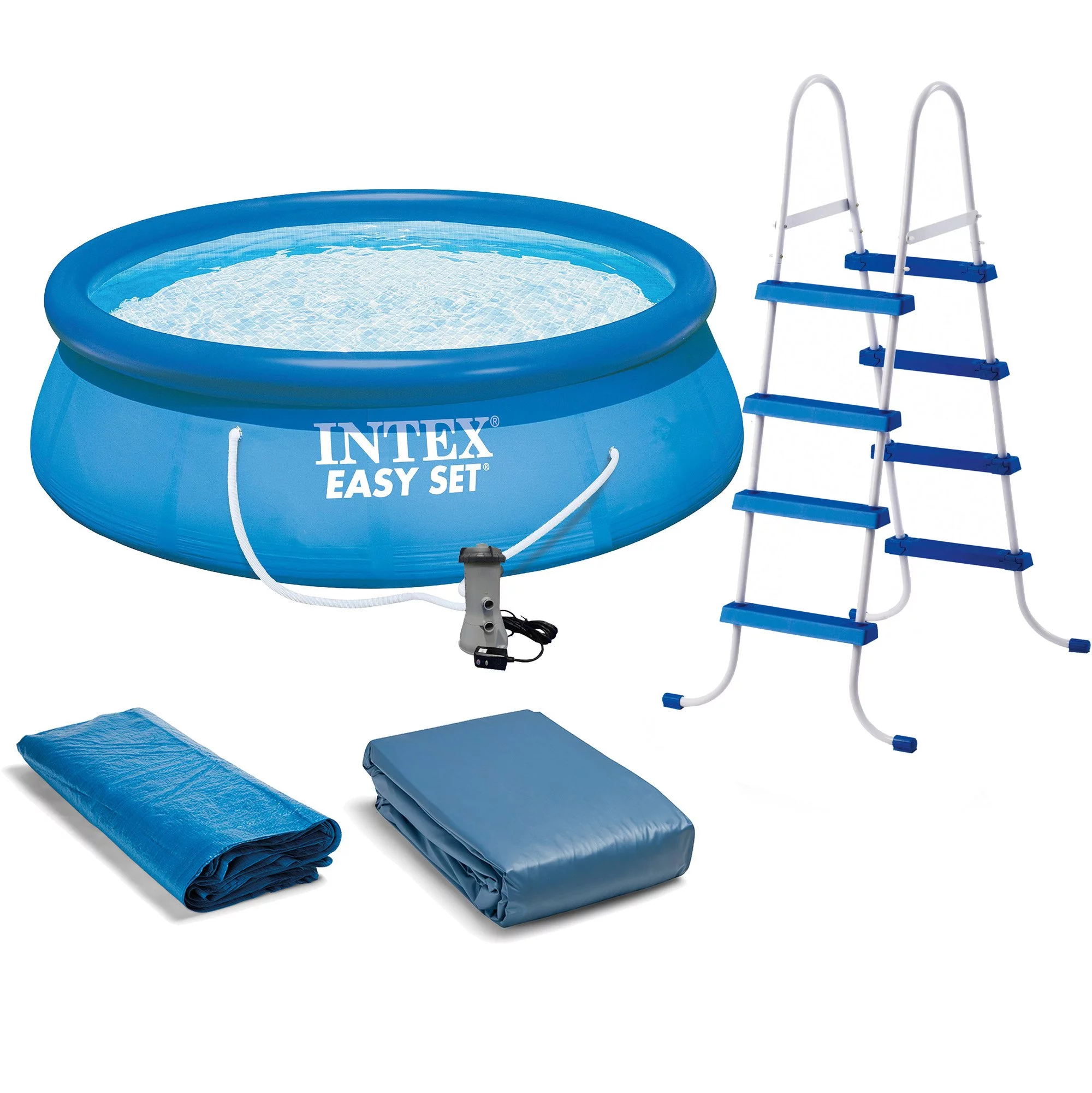INTEX Easy-Set 15' x 48' Round Inflatable Outdoor Above-Ground Pool