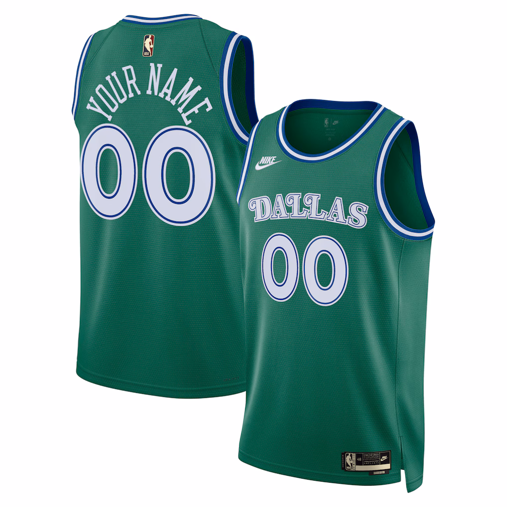 Unisex Dallas Mavericks Nike Green Swingman Custom Jersey - Classic Edition