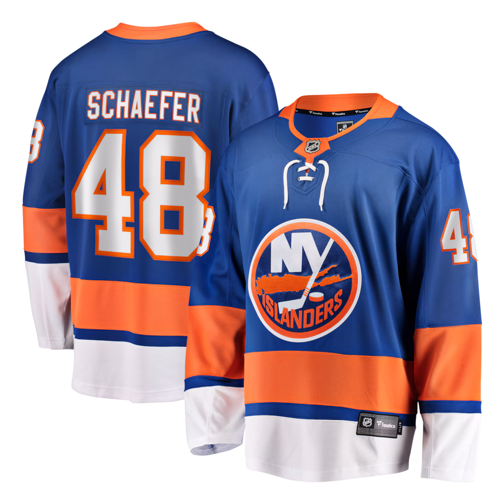 Men's New York Islanders Matthew Schaefer Fanatics Royal Home Breakaway Player Jerseys