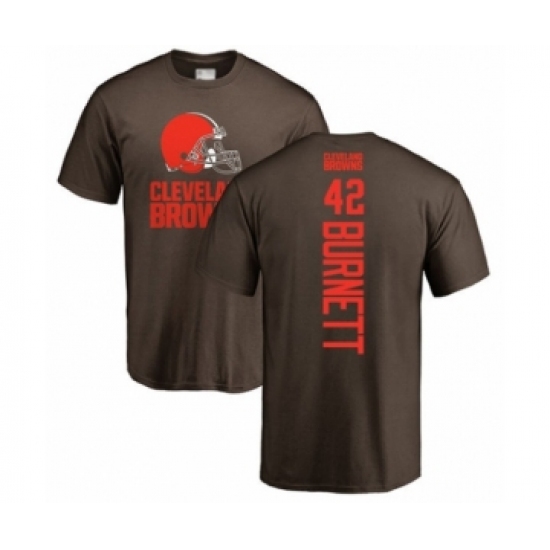 Football Cleveland Browns #42 Morgan Burnett Brown Backer T-Shirt