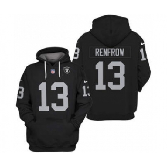 Men's Las Vegas Raiders #13 Hunter Renfrow 2021 Black Pullover Football Hoodie