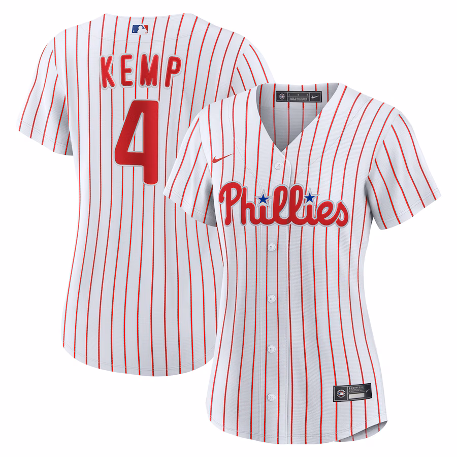 Women's Philadelphia Phillies Otto Kemp Nike White Home Replica Jersey