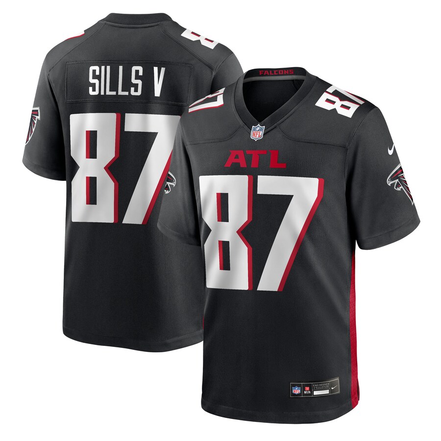 Men's Atlanta Falcons David Sills V Nike Black Team Game Jersey