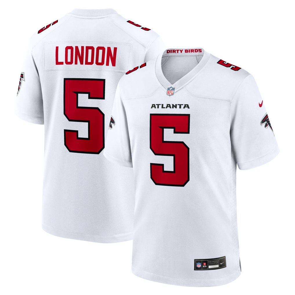 Men's Atlanta Falcons Drake London Nike White Game Jersey