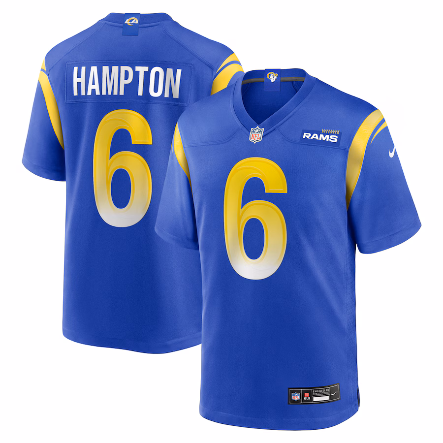 Men's Los Angeles Rams Nick Hampton Nike Royal Team Game Jersey