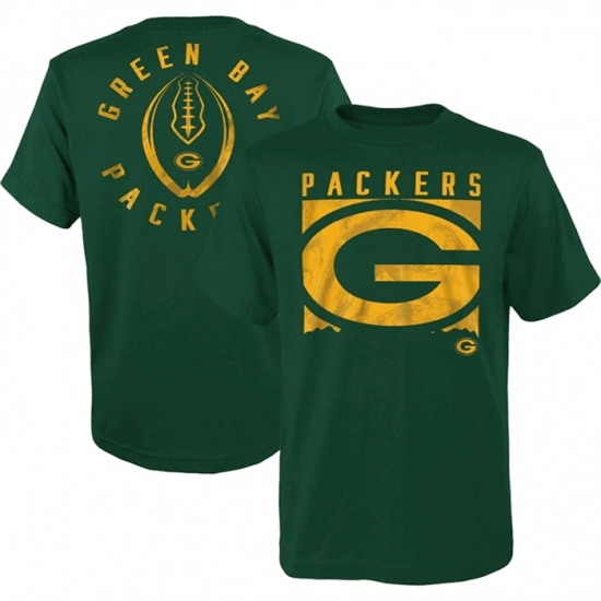 Men's Green Bay Packers Green Preschool Liquid Camo Logo T Shirt