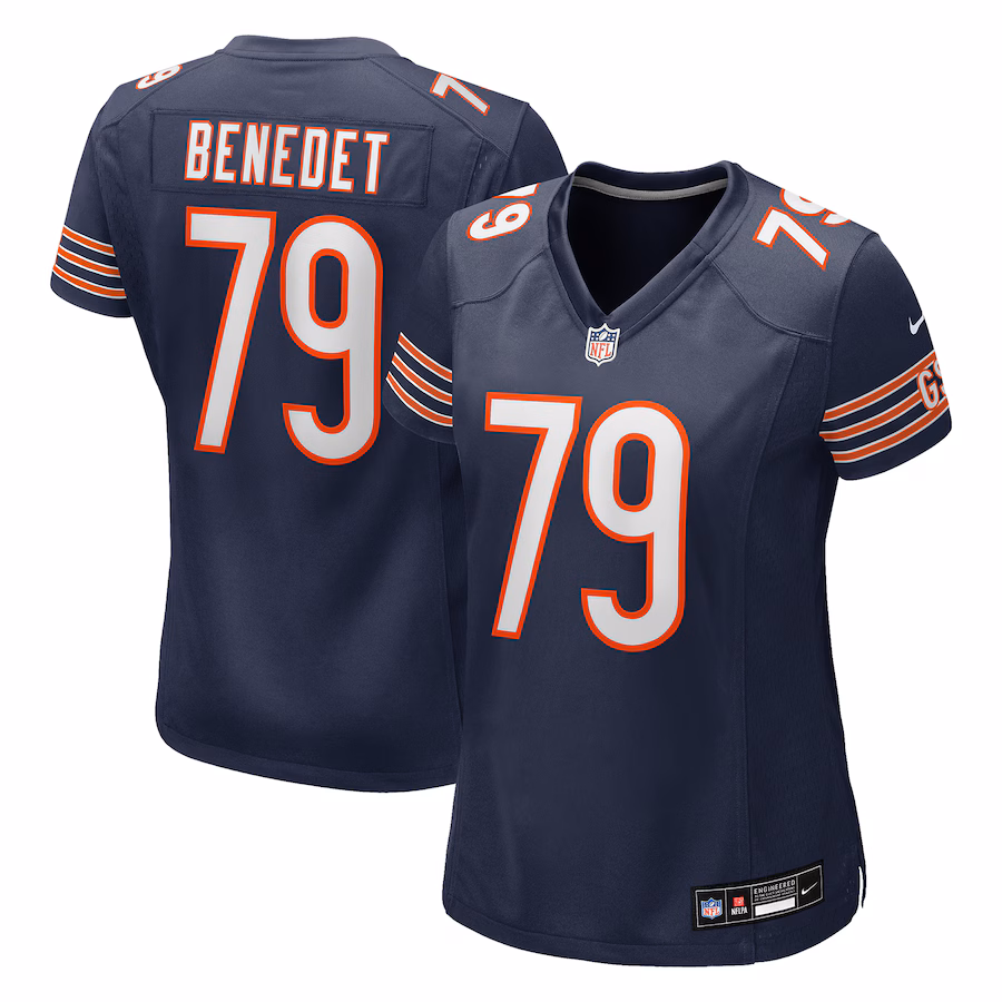 Women's Chicago Bears Theo Benedet Nike Navy Team Game Jersey