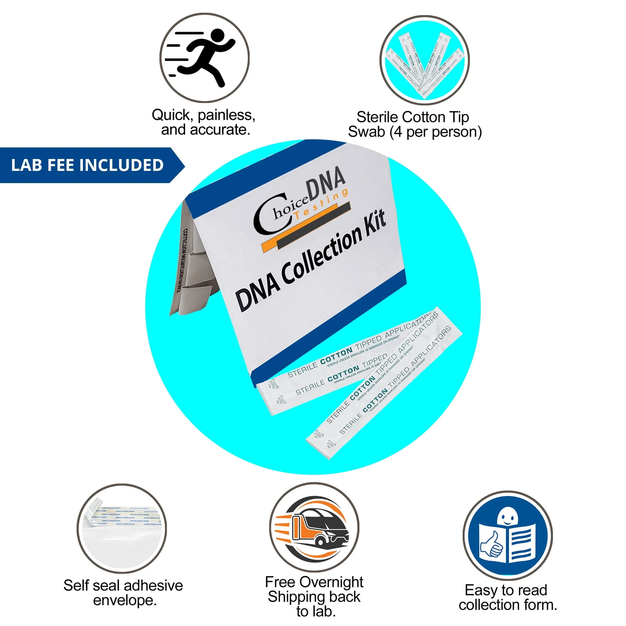 Choice DNA Home Grandparent Test Kit - Grandmother or Grandfather & 1 Child