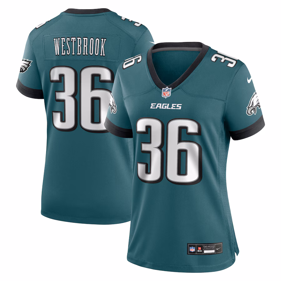 Women's Philadelphia Eagles Brian Westbrook Nike Midnight Green Team Retired Game Jersey