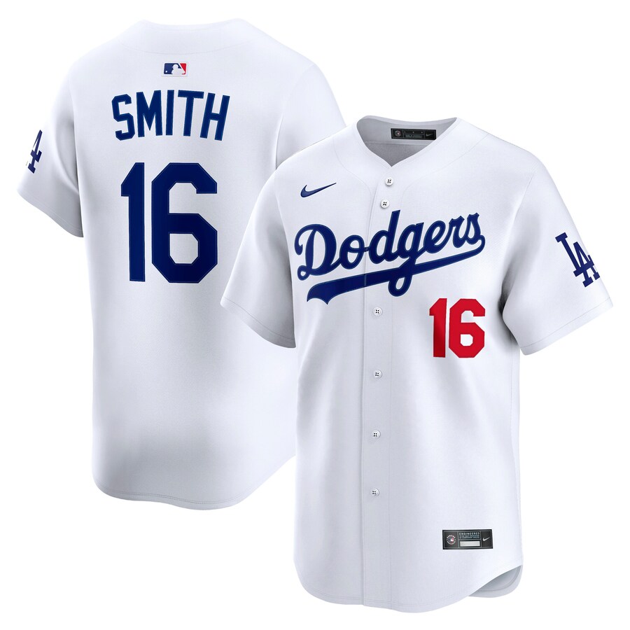 Men's Los Angeles Dodgers Will Smith Nike White Home Limited Player Jersey