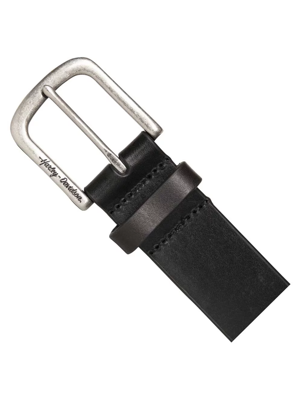 Harley-Davidson Women's Embossed Winged B&S Genuine Leather Belt - Black (XL), Harley Davidson - Curated Treasures Market