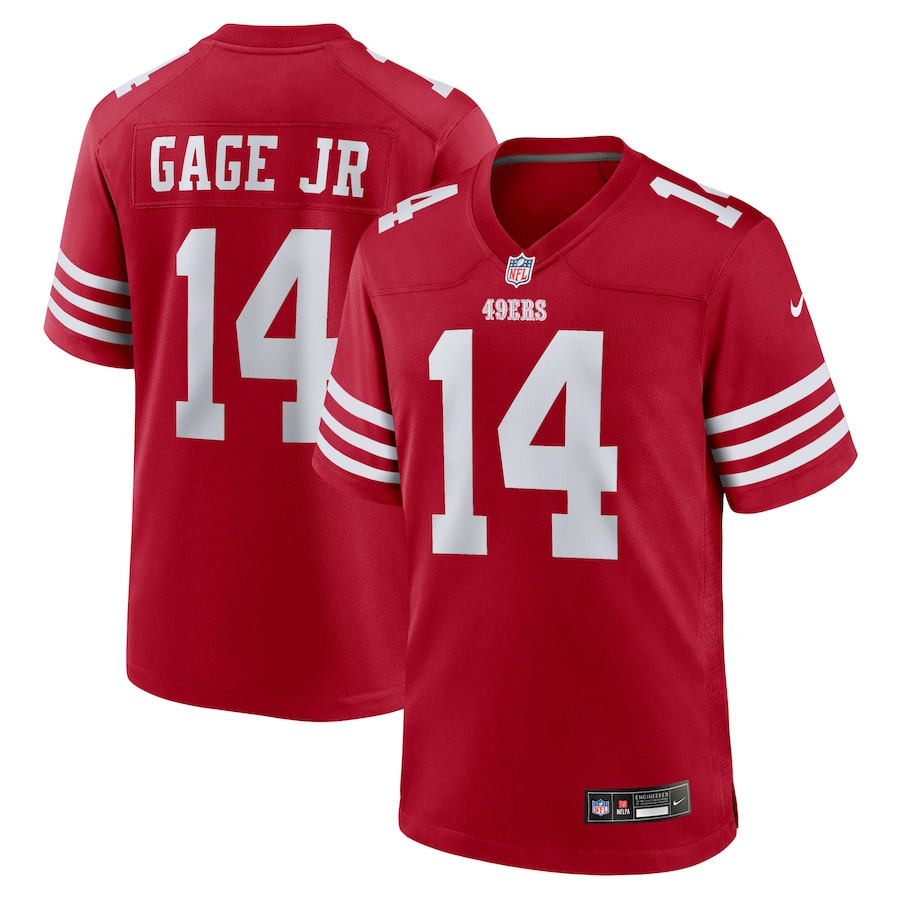 Men's San Francisco 49ers Russell Gage Jr. Nike Scarlet Team Game Jersey