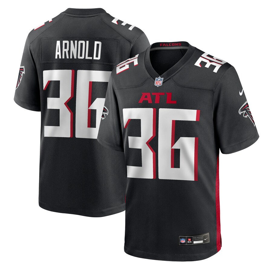 Men's Atlanta Falcons Grayland Arnold Nike Black Team Game Jersey