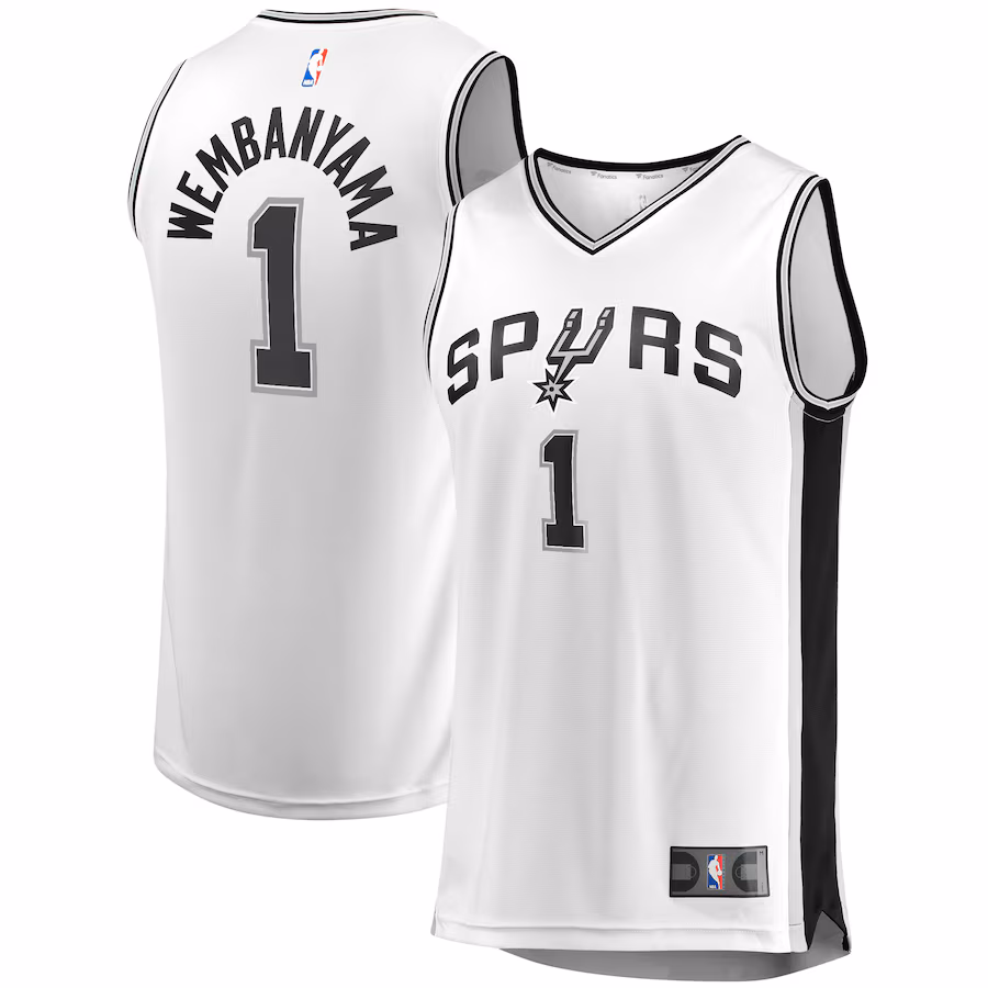 Youth San Antonio Spurs Victor Wembanyama Fanatics White Fast Break Replica Player Jersey - Association Edition
