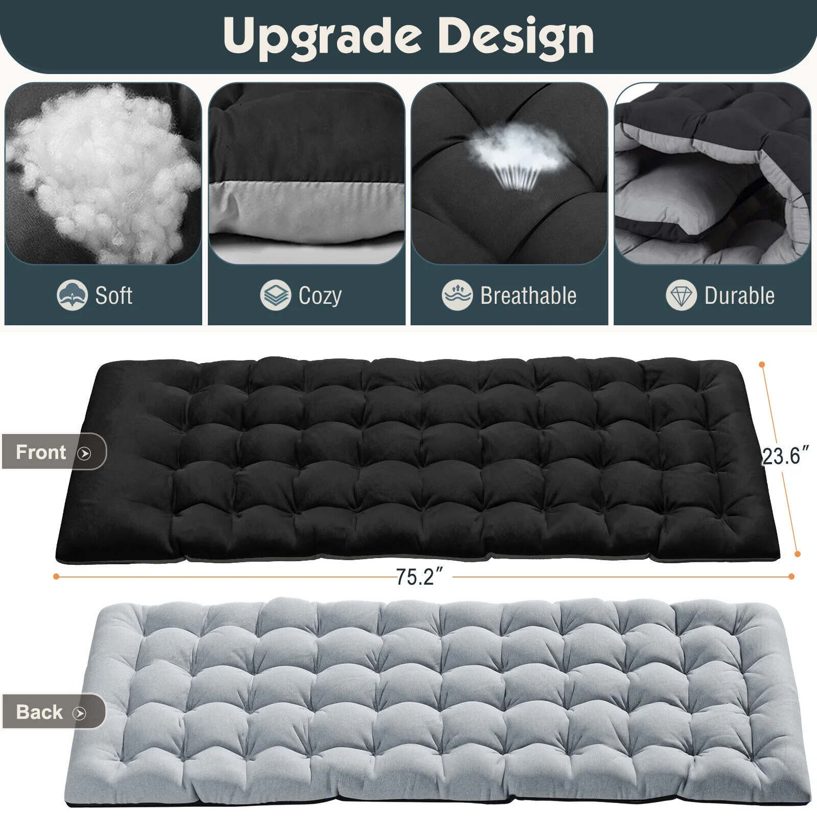 Adult Adjustable 4-Position Cots Folding Camping Cot Heavy Duty Bed  W/Mattress - Curated Treasures Market