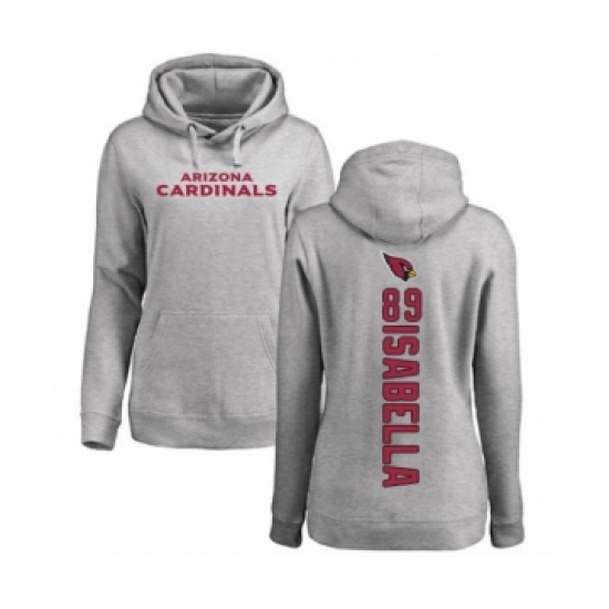 Football Women's Arizona Cardinals #89 Andy Isabella Ash Backer Pullover Hoodie
