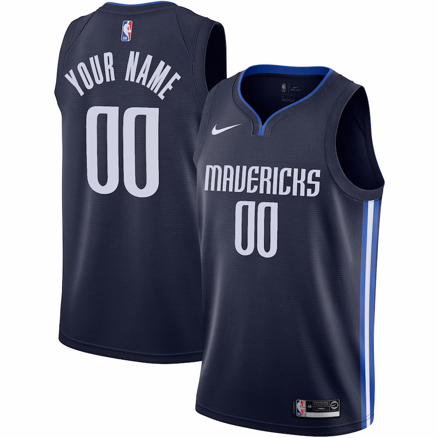 Men's Dallas Mavericks Nike Navy 2019/20 Custom Swingman Jersey - Statement Edition