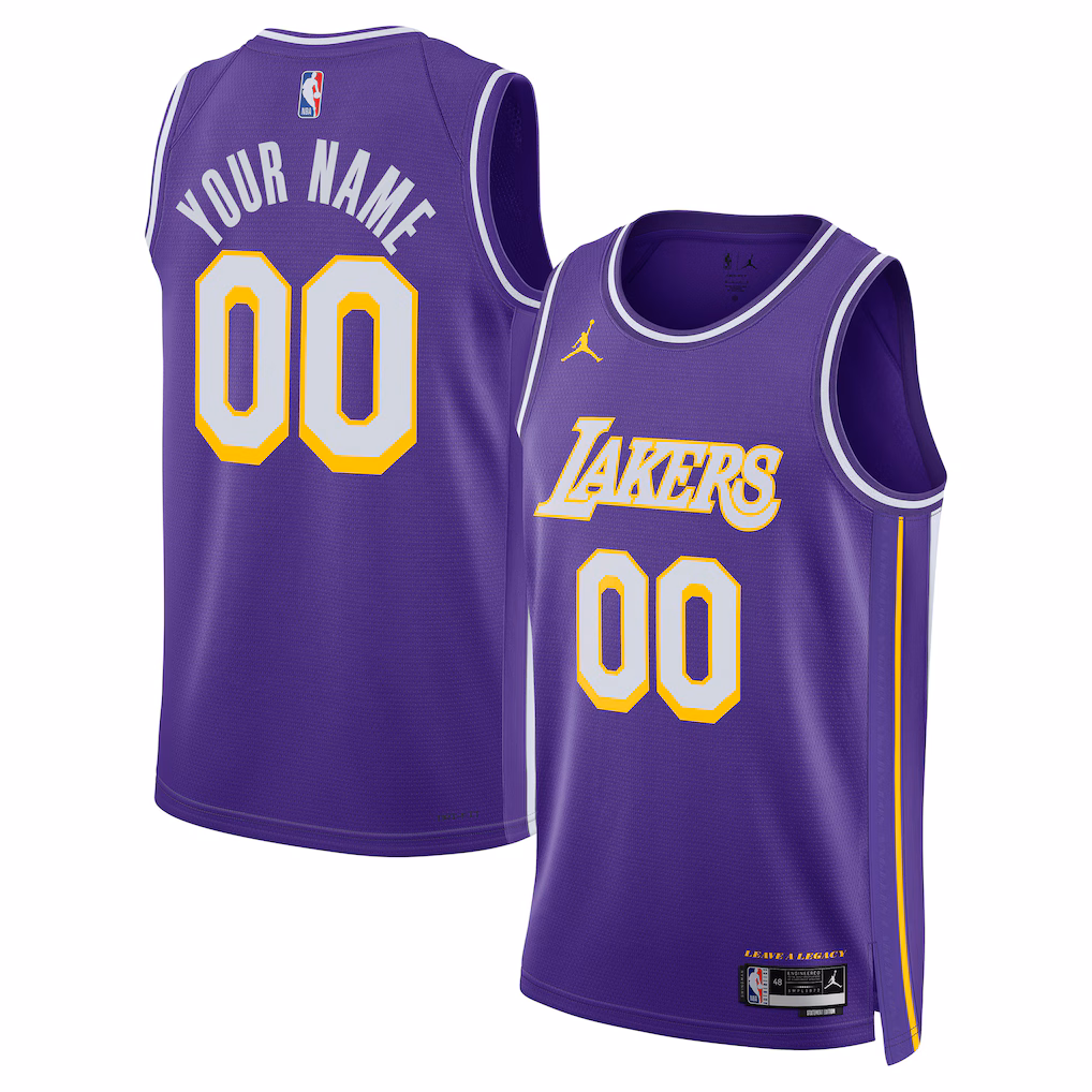 Unisex Los Angeles Lakers Jordan Brand Purple Swingman Custom Jersey - Statement Edition