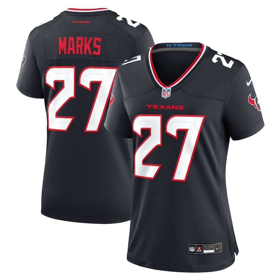 Women's Houston Texans Woody Marks Nike Navy Team Game Jersey