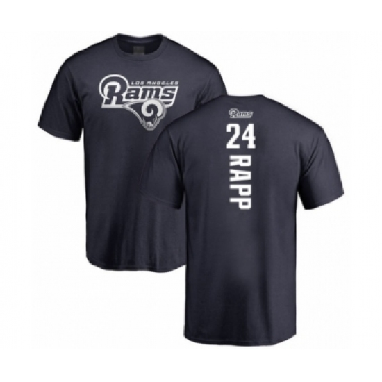 Football Los Angeles Rams #24 Taylor Rapp Navy Blue Backer T-Shirt