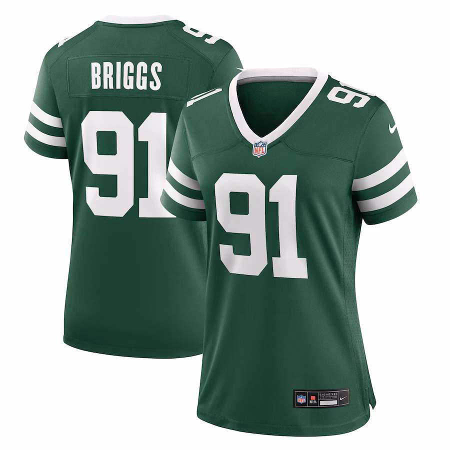 Women's New York Jets Jowon Briggs Nike Legacy Green Team Game Jersey